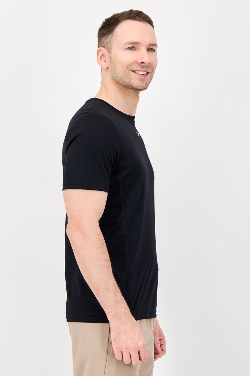 Reebok Men Sportswear Fit Short Sleeve Running T-Shirt, Black - Image 2